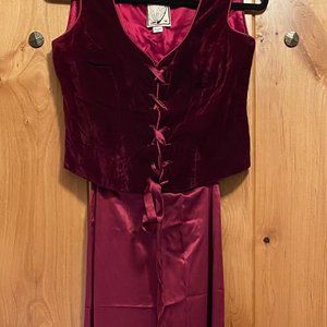 Velvet and Silk Dress